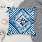 Greek Key Ornament - Santorini -Rhombus #2 Soft Ultra-Soft Texture Throw Pillow