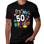 Funny Groovy 50 Year Old Retro Flower Its My 50th Birthday  Quick-drying T-Shirt