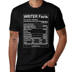Writer Facts Storyteller Nutrition Information  Polyester Blend T-Shirt