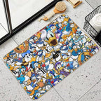 Donald Duck Kids Classic Funny Cartoon Ultimate Super Fine HD Collage  Dirt-Trapping Bath Mat
