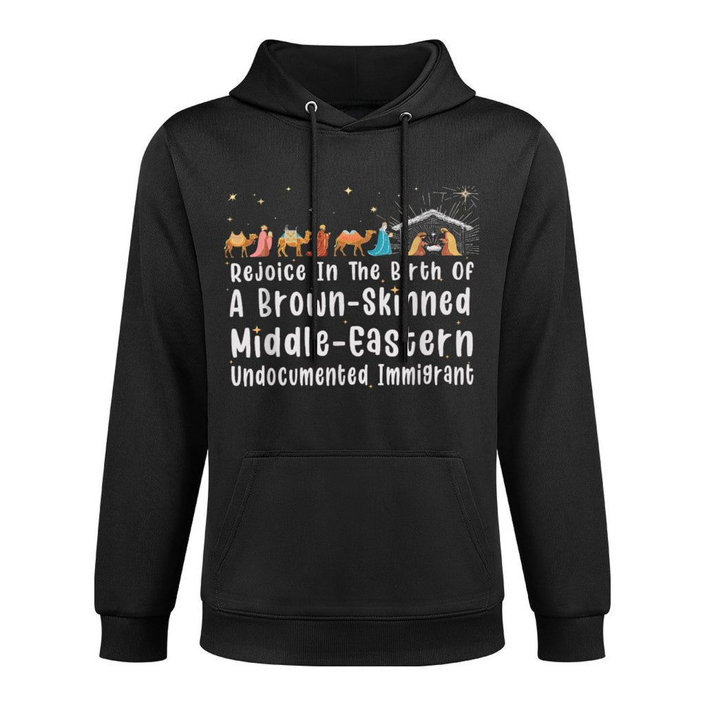 Rejoice In The Birth Of A Brown Skinned Middle Eastern Xmas Customizable Surface Hoodie