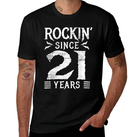 21 Year Old Rocker 21st Birthday  Lightweight T-Shirt