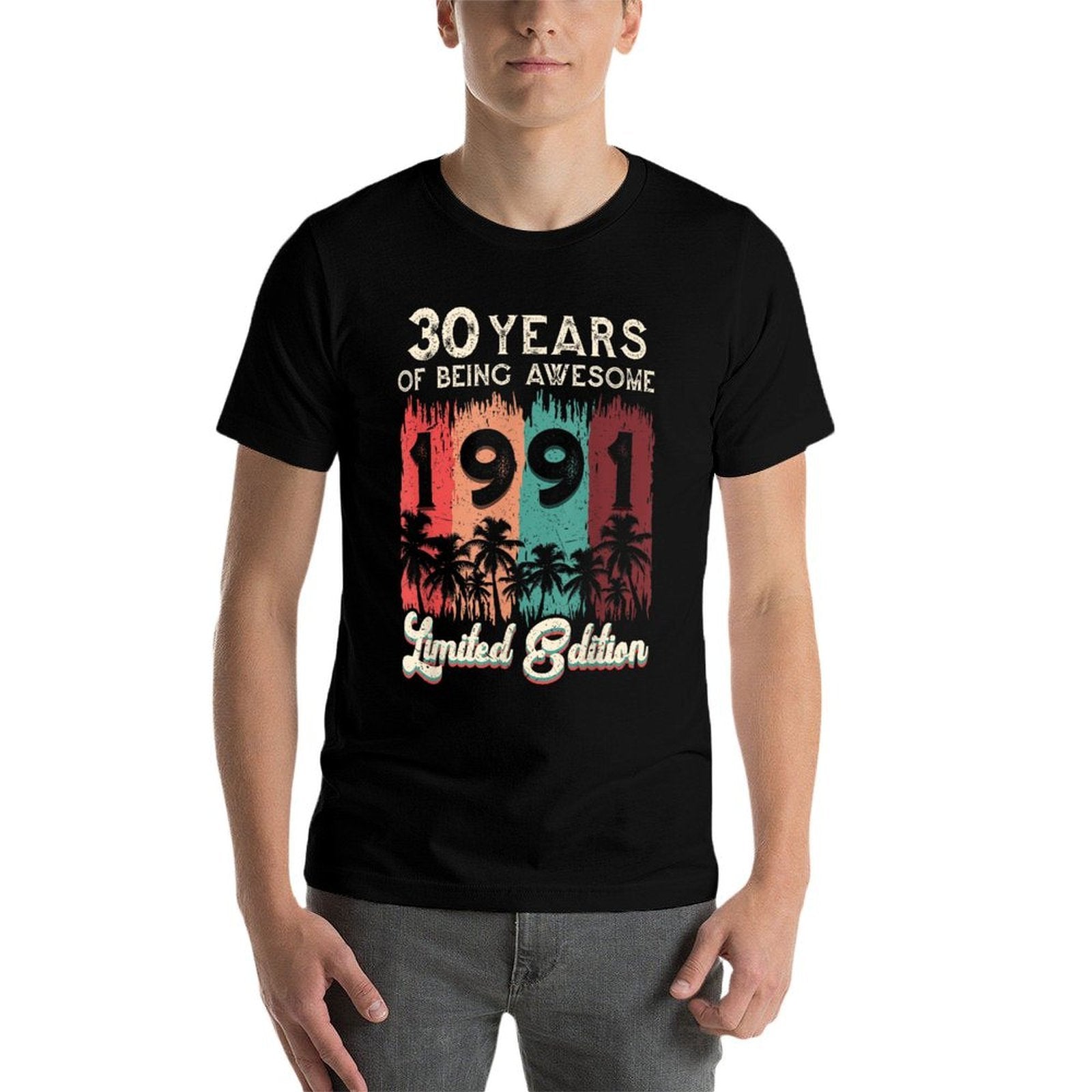 Funny 30th Birthday Vintage 1991 Birthday 30 Years  Stretchy T-Shirt