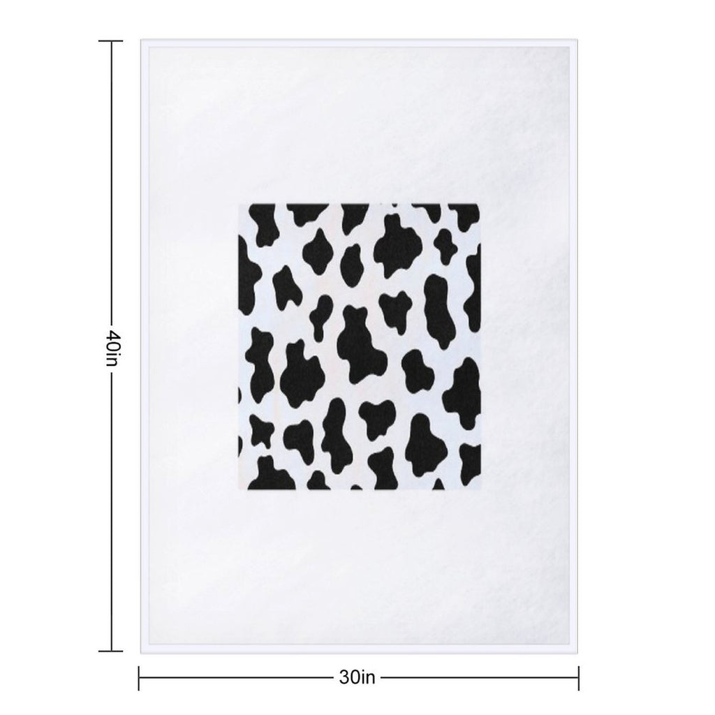 Cow Print Eco-conscious Throw Blanket