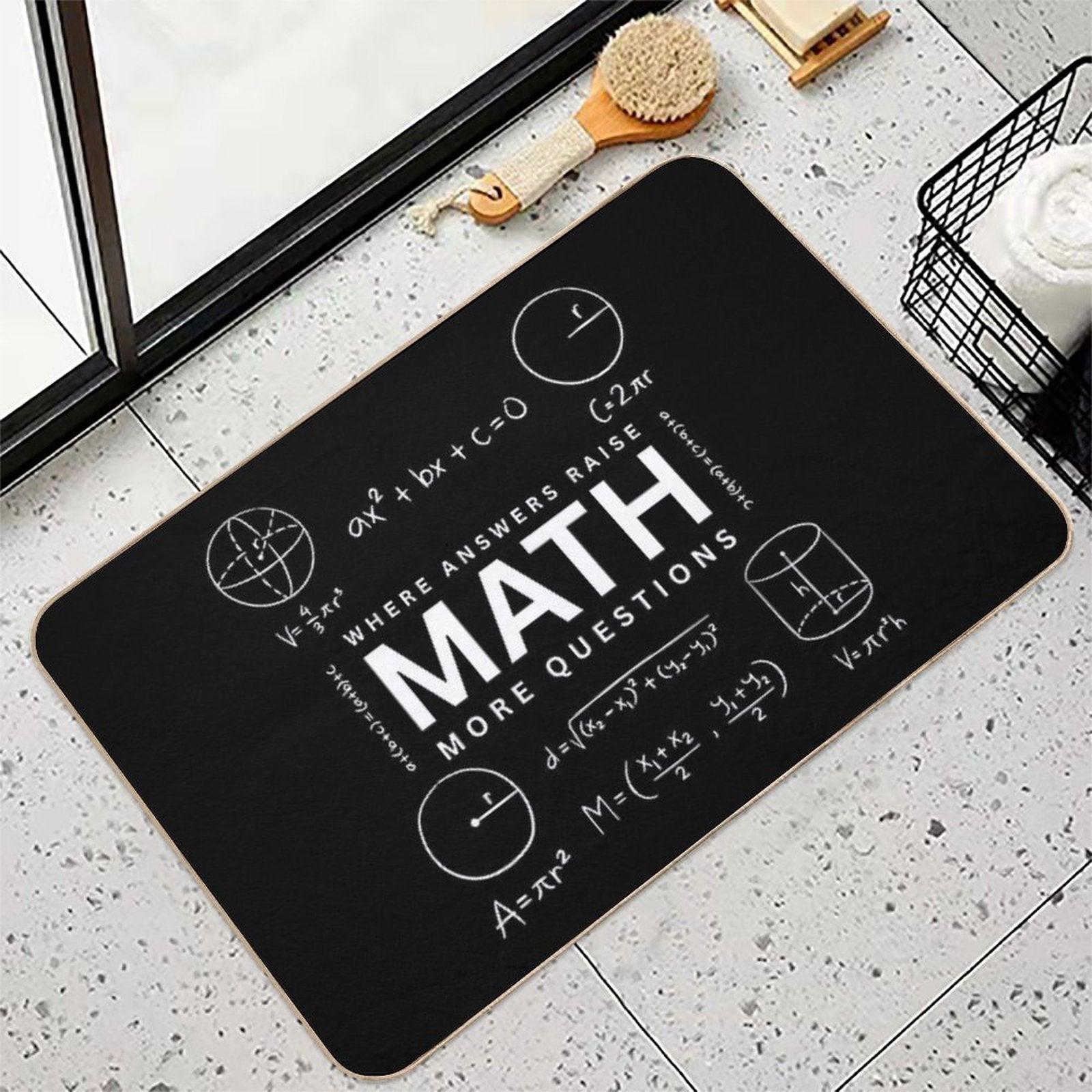 Math – Where Answers Raise More Questions Durable Bath Mat