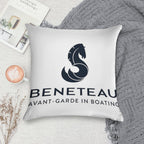 Beneteau Yachts Logo Fishing Boats Soft Anti-Pilling Throw Pillow