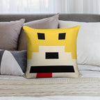Mr. Oizo - Flat Eric Minimal Yellow Soft Skin-Friendly Throw Pillow