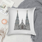 Villanova Church Soft Luxury Feel Throw Pillow