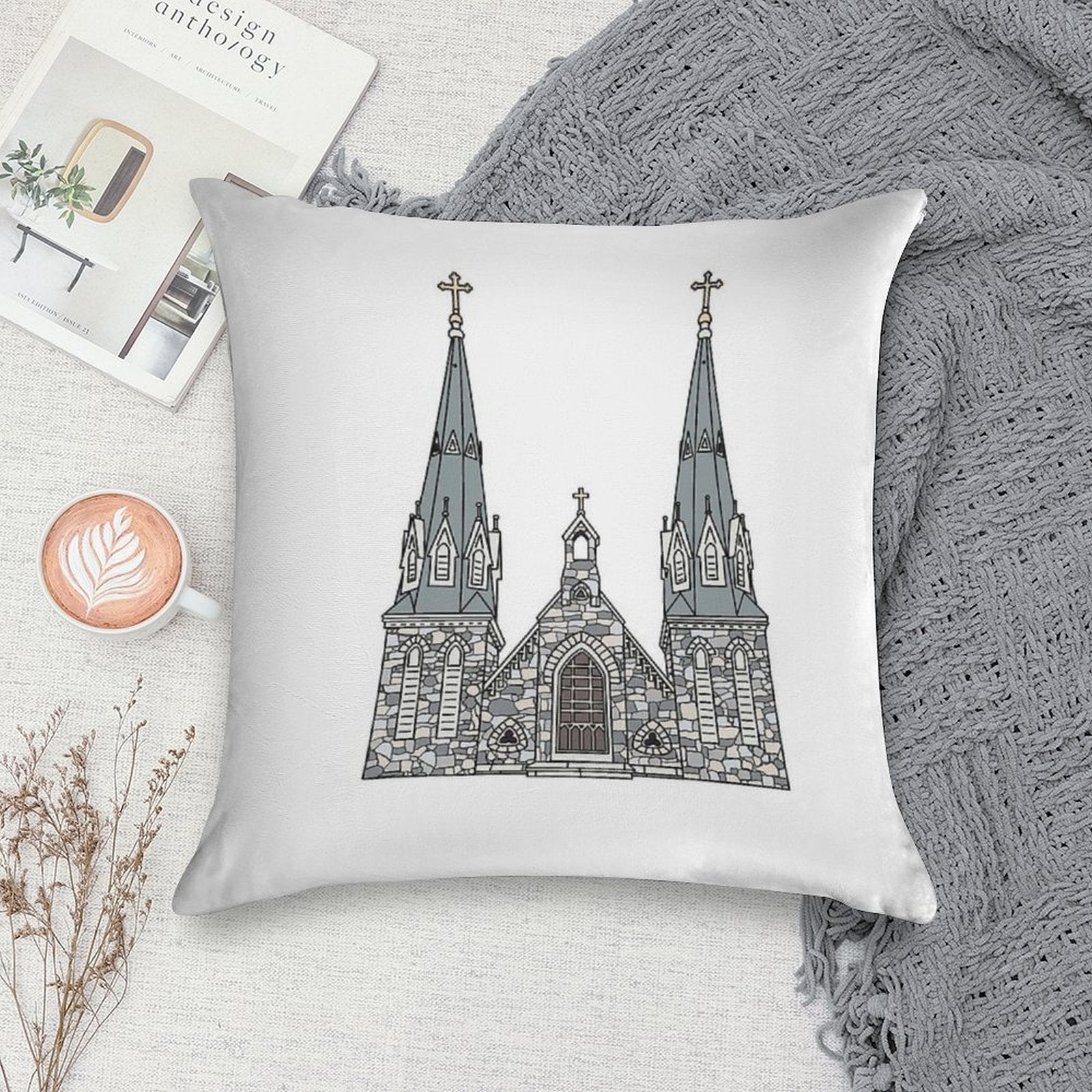 Villanova Church Soft Luxury Feel Throw Pillow