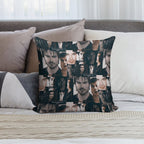 Damon Collage Soft High-Density Material Throw Pillow