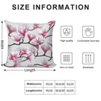 Pink Springtime Magnolia Blossom Soft Luxury Feel Throw Pillow