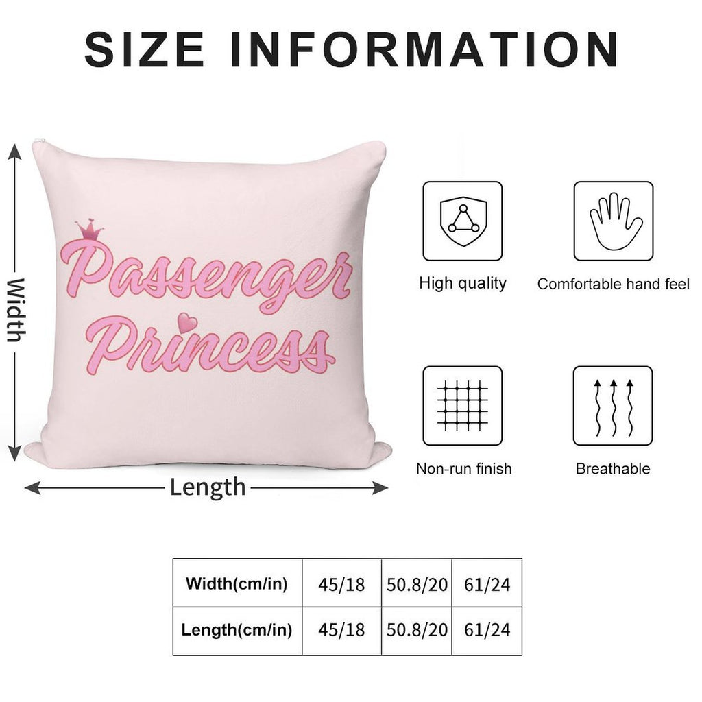 Passenger Princess Soft Durable Construction Throw Pillow