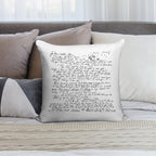 I'm With You - Vance Joy - Handwritten Soft Luxury Feel Throw Pillow