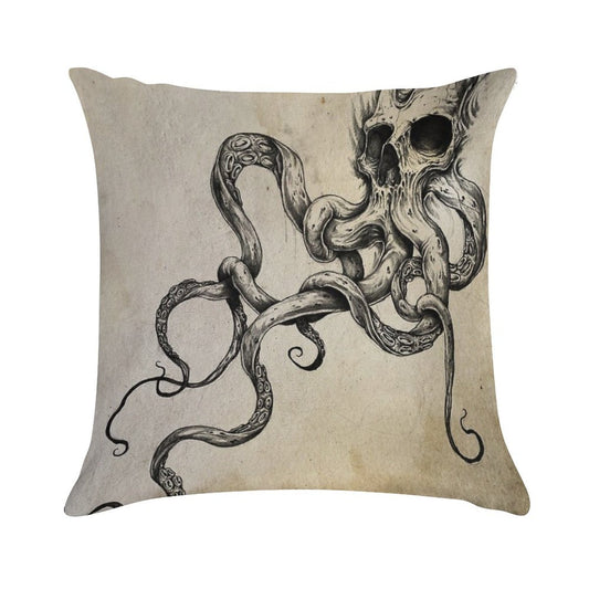 Skulltapus Soft Shrink-Resistant Throw Pillow