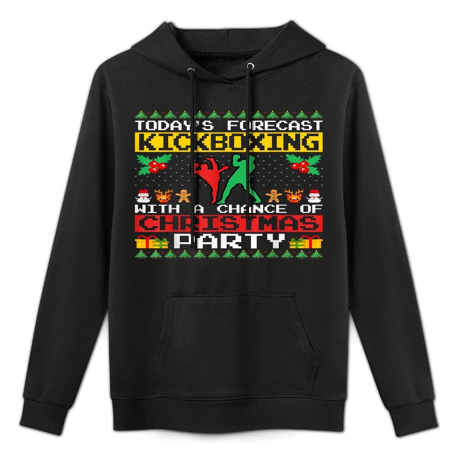 Kickboxing Christmas Party Kickboxer Xmas Ugly Style Durable Construction Hoodie