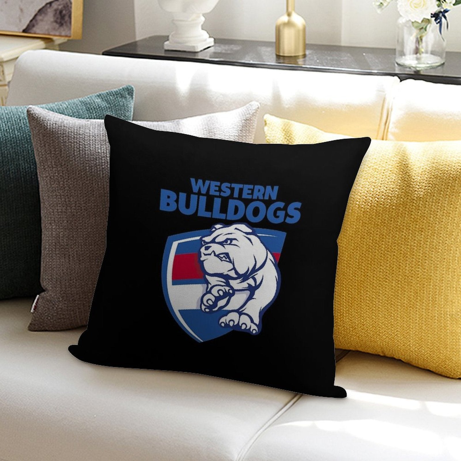 Bulldogs-western Soft Decorative Cover Throw Pillow