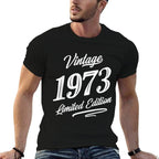 Vintage 1973 50 Year Old Retro 50th Birthday Graphic  Tagless Design T-Shirt