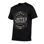 Aged 90 Years Limited Edition Vintage Style 90th Birthday  Rolled Sleeves T-Shirt