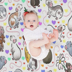 I Love Rats Velvety-soft Throw Blanket