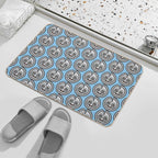Spooky Cracked Silver Coin  Absorbent Bath Mat
