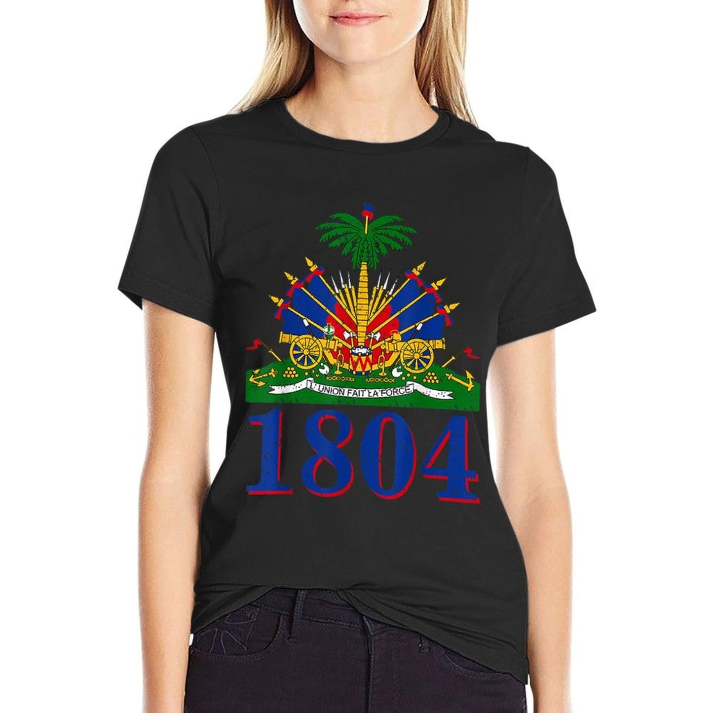 1804  Cute Haiti Year Of Independence Gift  Graphic-printed T-Shirt