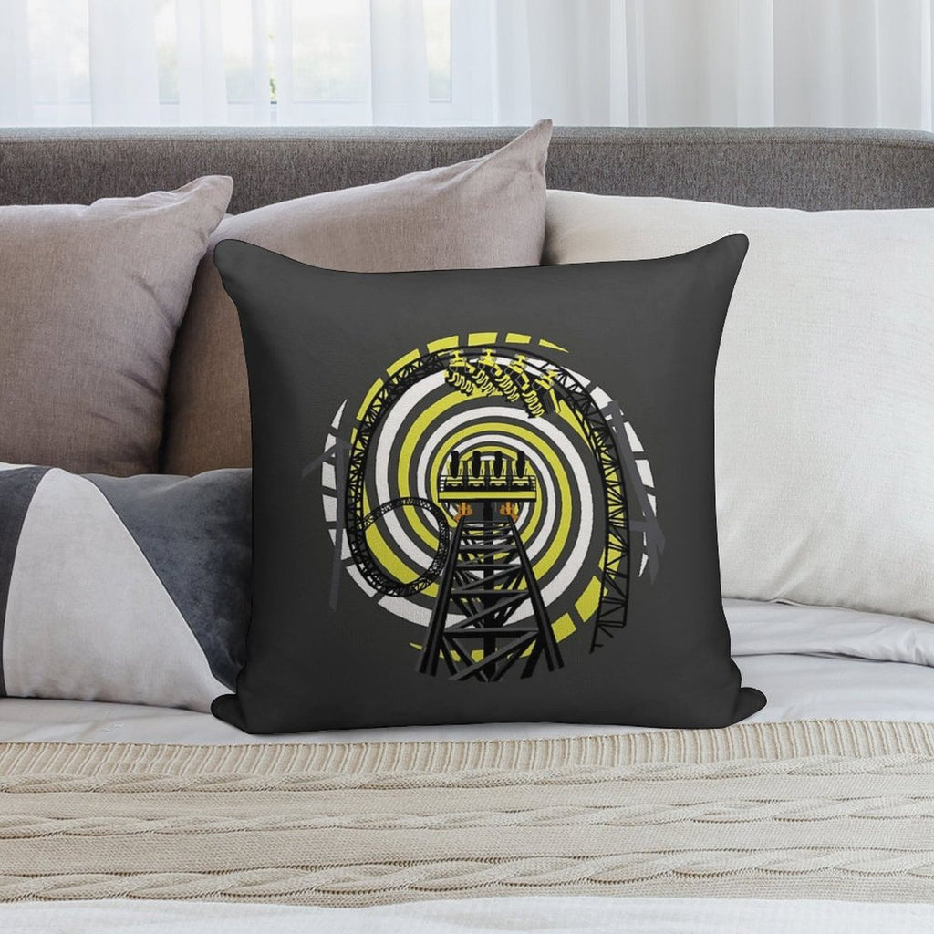 SMILE FOREVER Shirt Design - Black And Yellow Gerstlauer Infinity Coaster Soft Fade-Resistant Throw Pillow