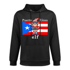 Puerto Rican Elf Matching Family Group Christmas Boricua Medium-Weight Fabric Hoodie