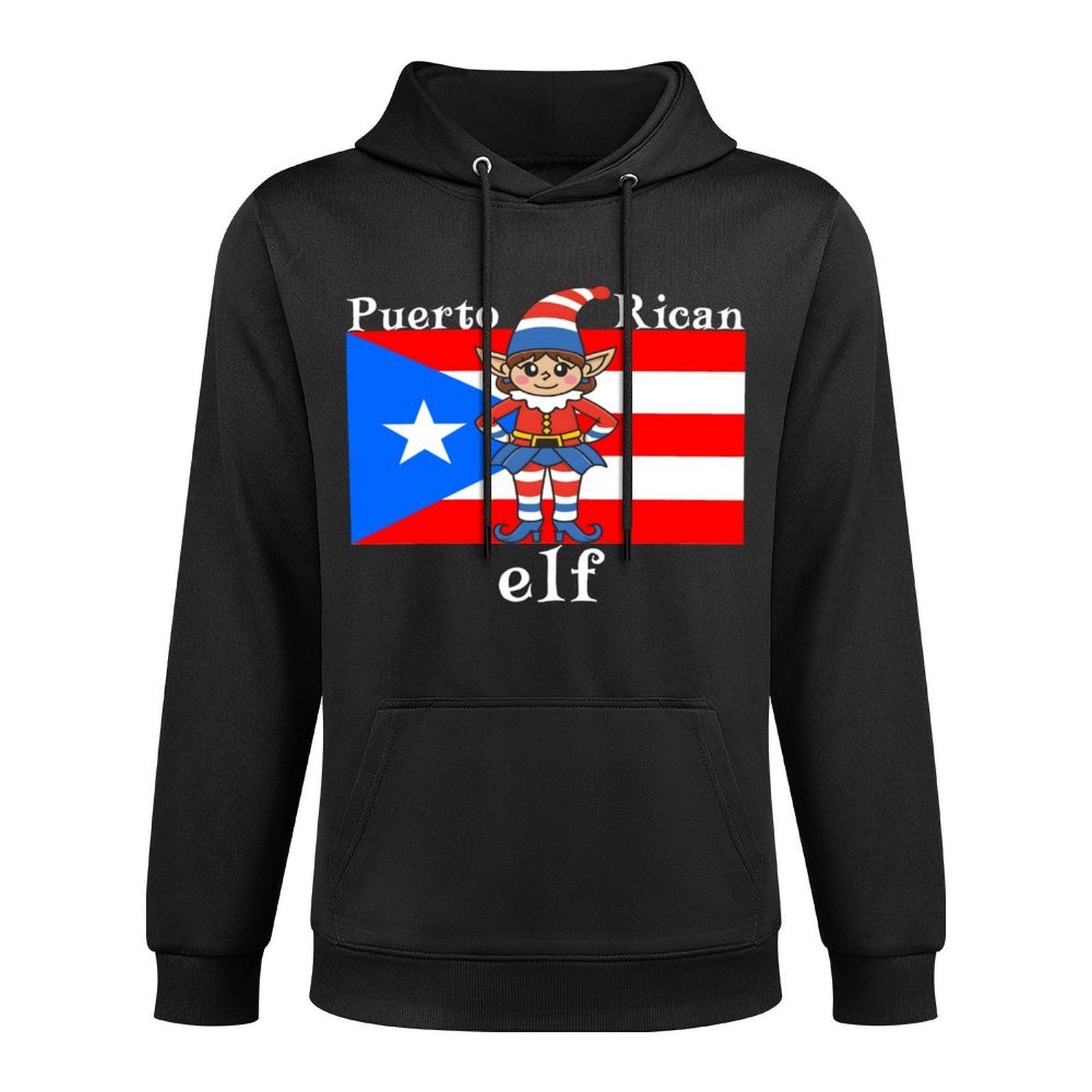 Puerto Rican Elf Matching Family Group Christmas Boricua Medium-Weight Fabric Hoodie