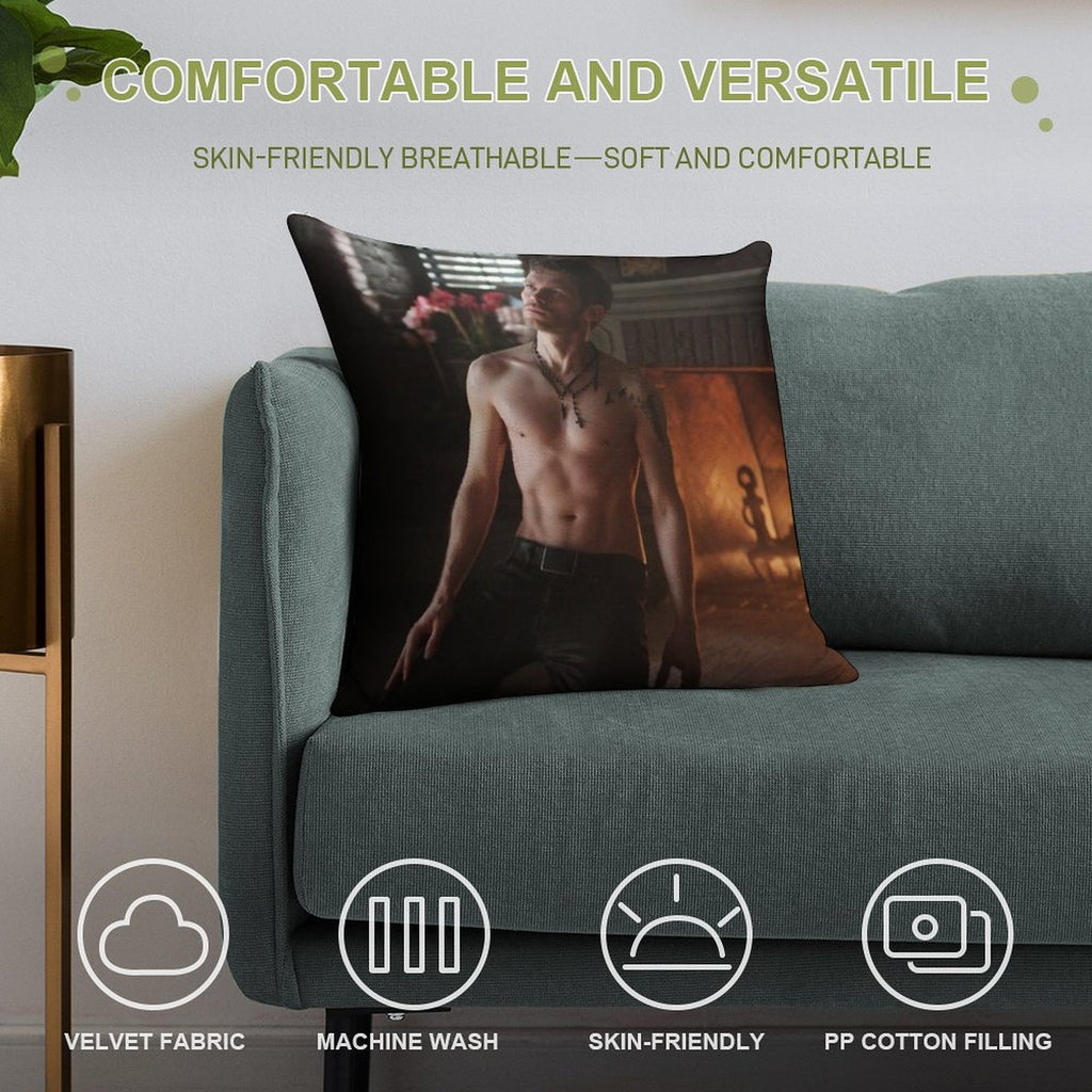 Klaus Mikaelson Soft Luxury Feel Throw Pillow