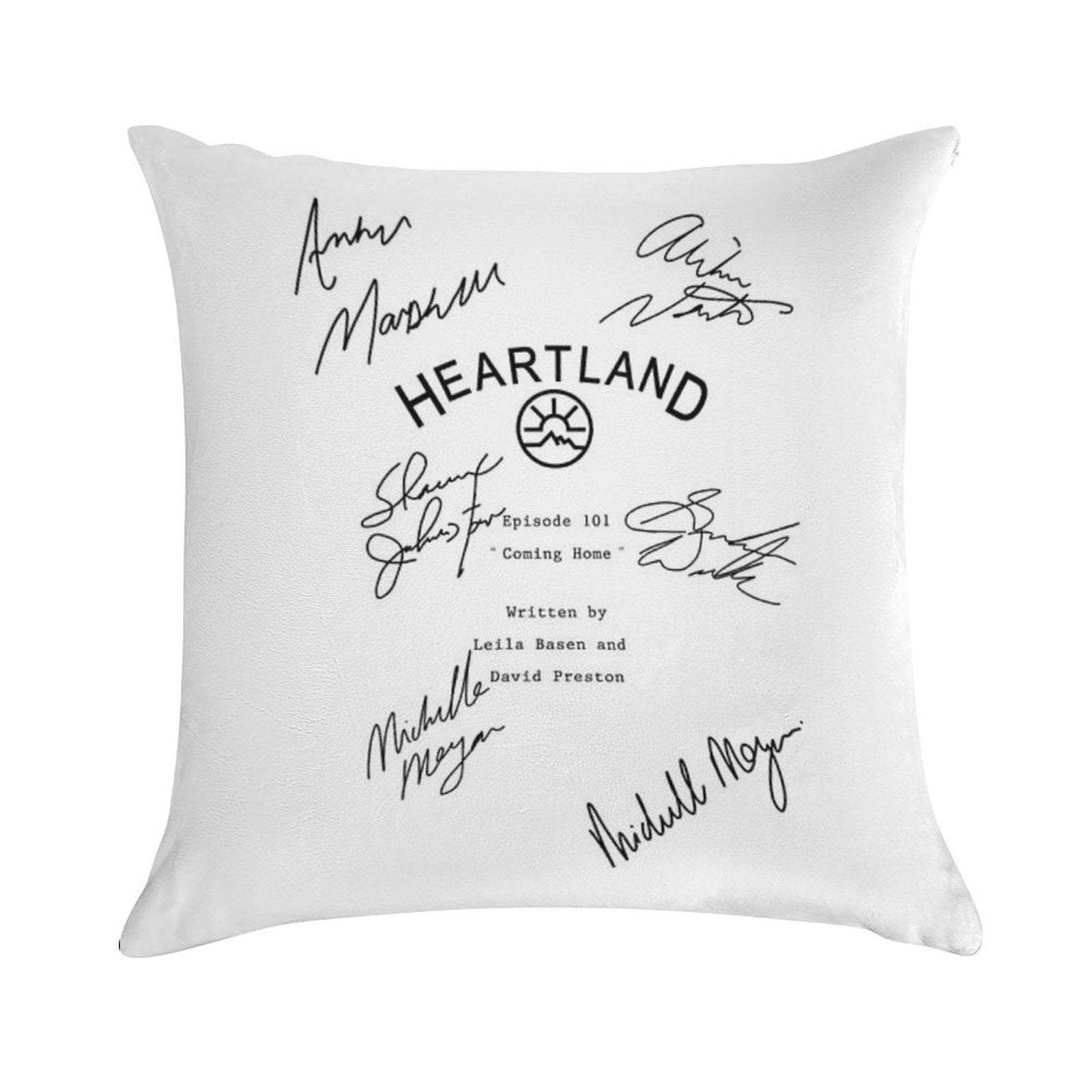 Heartland Script Soft Anti-Pilling Throw Pillow