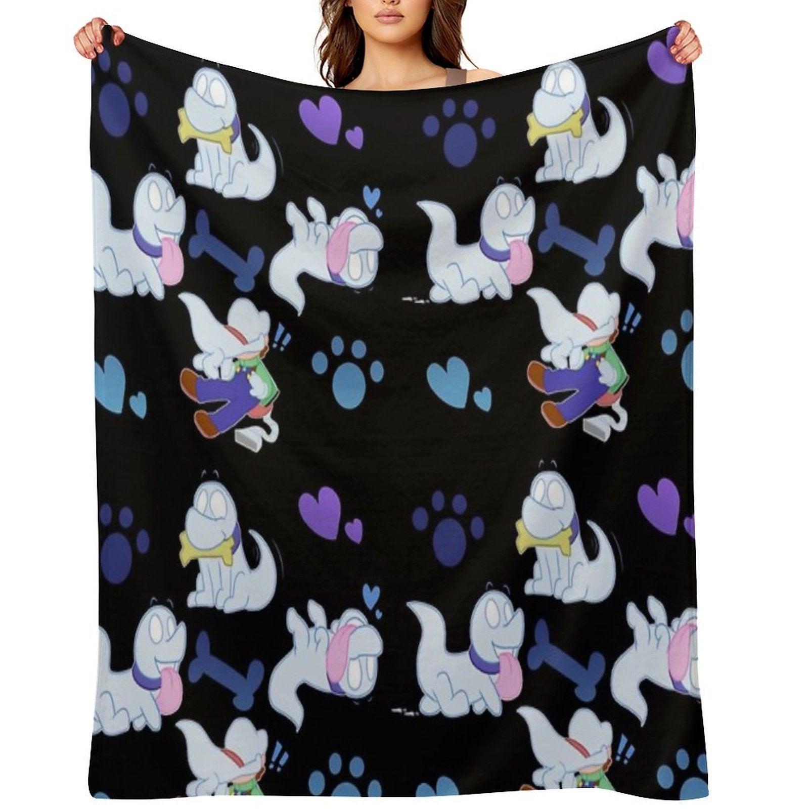 Polterpup Pattern Wrinkle-free Throw Blanket