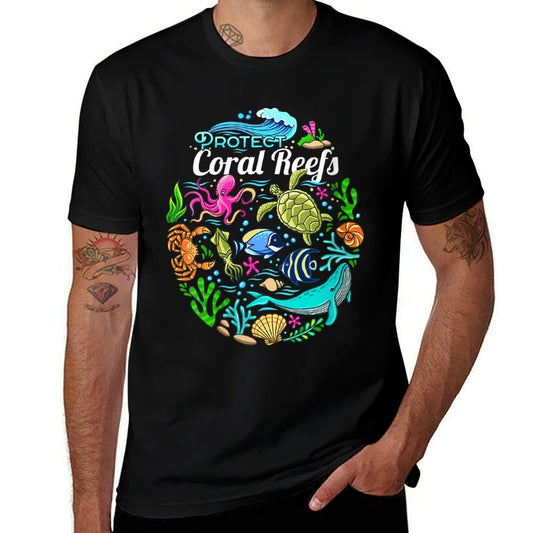 Womens Ocean Lover Gift Men Women Kids Sea Life Protect Coral Reefs  Soft T-Shirt