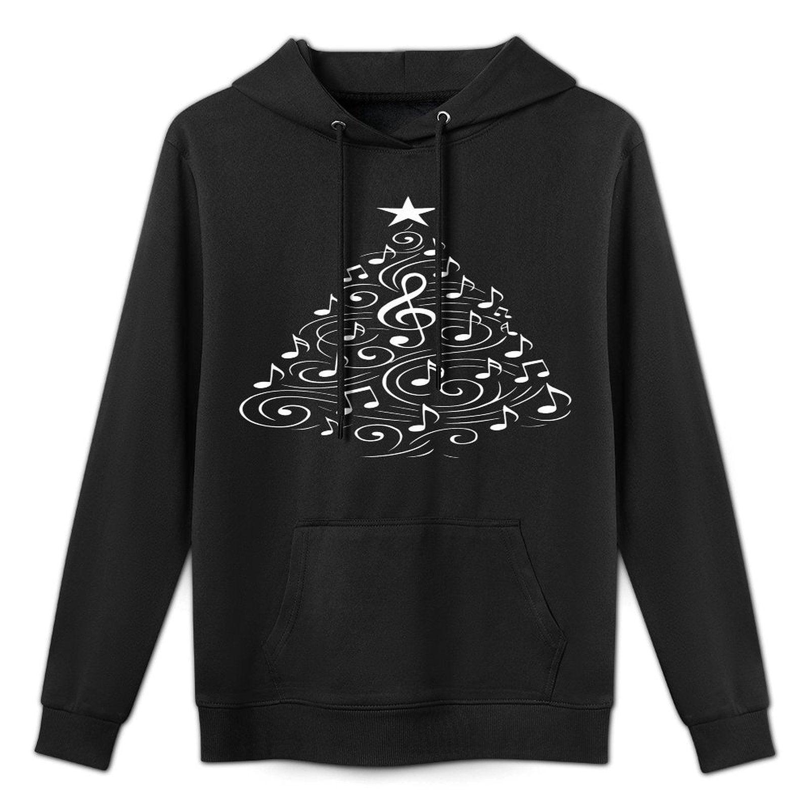 Music Notes Christmas Musical Orchestra Choir XMAS Sweatshirt Shrink-Resistant Hoodie