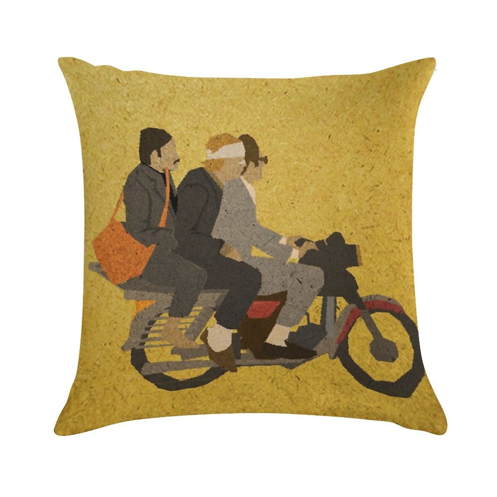 Motorcycle Soft High-Density Material Throw Pillow