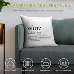 Wine Definition Soft Reinforced Edging Throw Pillow