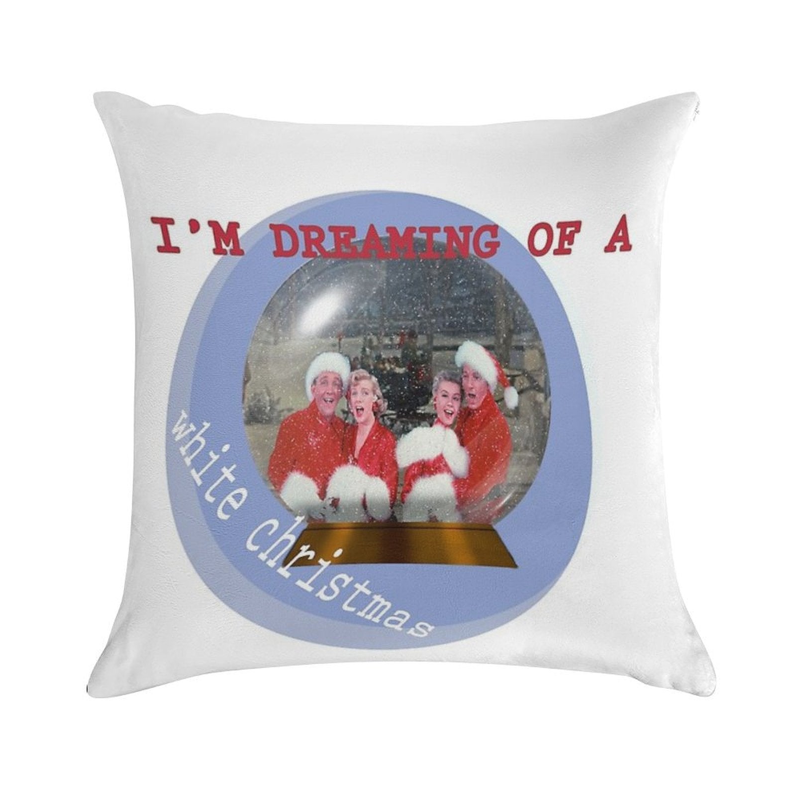White Christmas (1954) Inspired Art Soft Durable Construction Throw Pillow