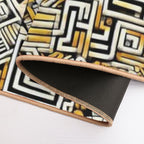 Labyrinth of Shipibo Cosmos  Easy Maintenance Bath Mat