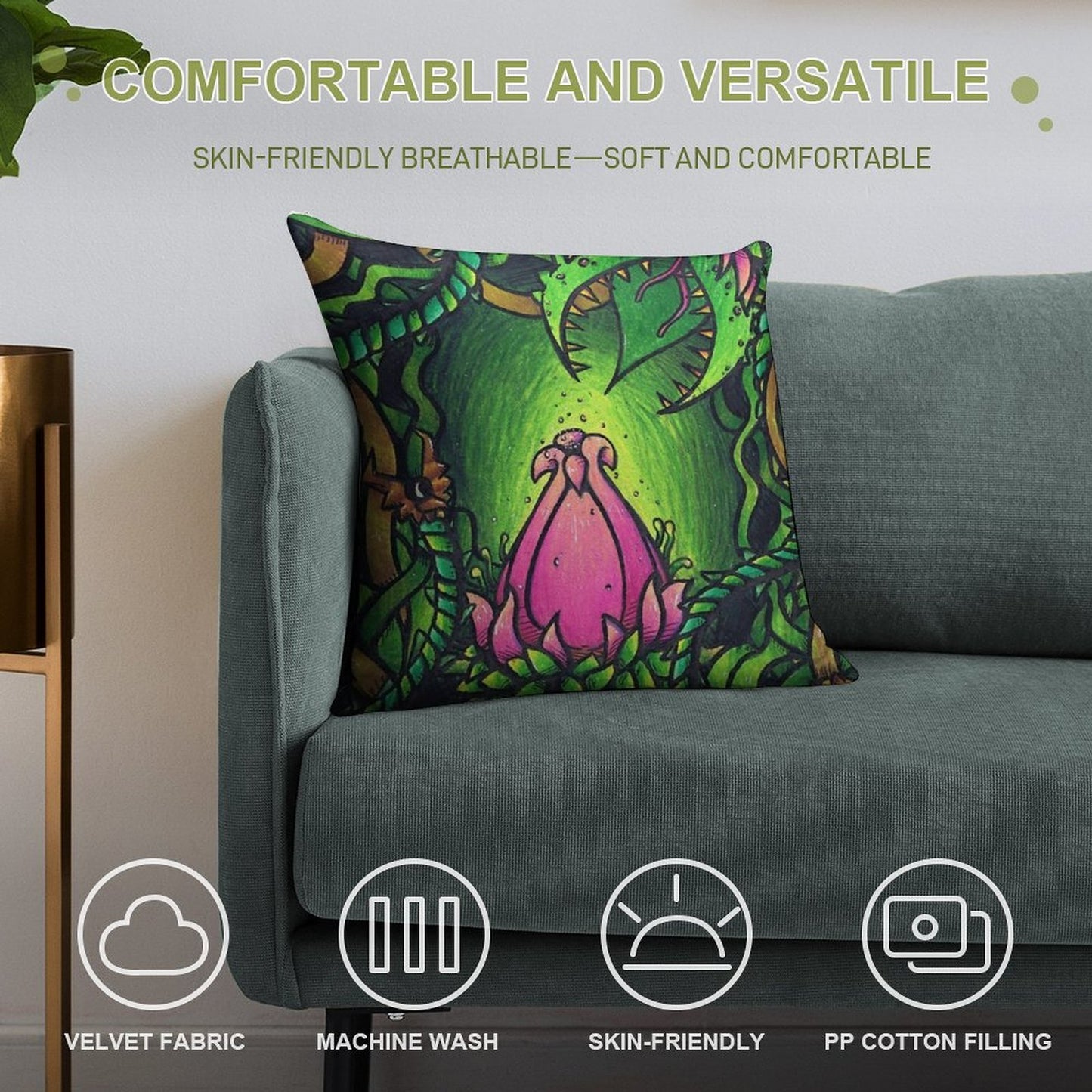 Terraria- Plantera Soft Warmth Comfort Throw Pillow