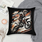 Ready to Race Ktm Super Moto Racing Soft Bedroom Essential Throw Pillow