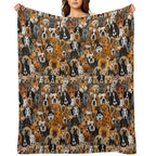 Dogs Illustrations Multi-functional Throw Blanket