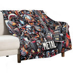Heavy Metal Sustainable Throw Blanket