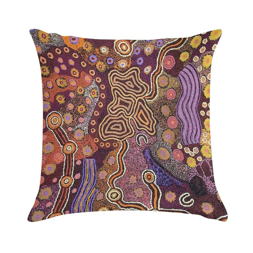 Australian Aboriginal Art Soft Bedroom Essential Throw Pillow