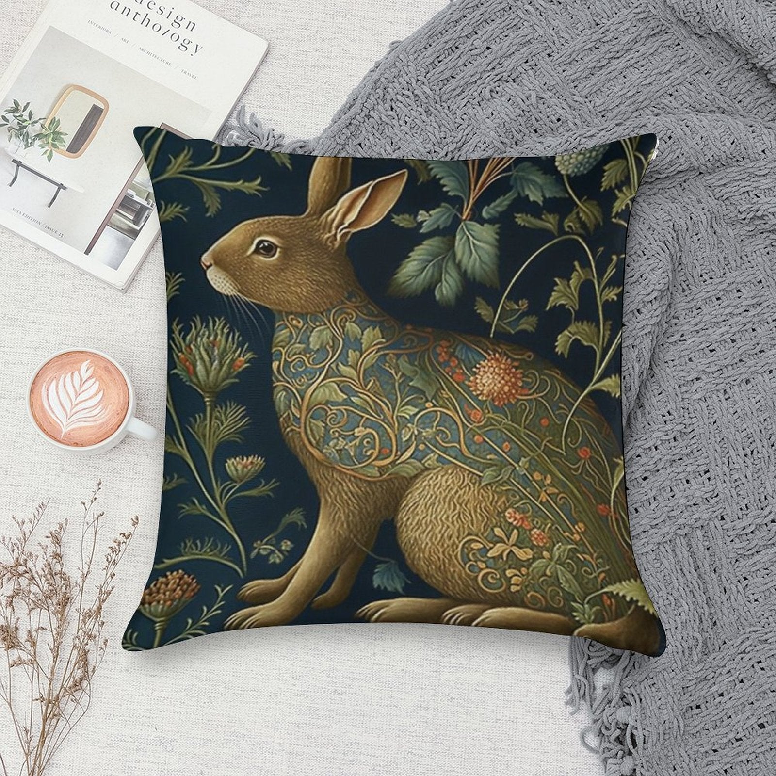 Rabbit Warren Soft Washable Throw Pillow