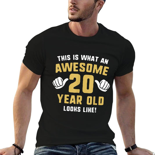 This Is What An Awesome 20 Year Old Looks Like 20th Birthday  Heathered Texture T-Shirt