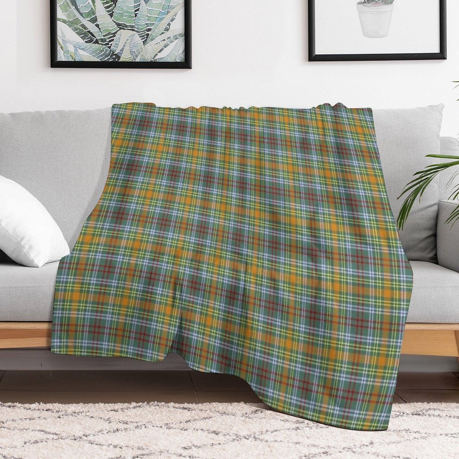 O'Brien Tartan Pattern Colorful Irish Plaid Durable Throw Blanket