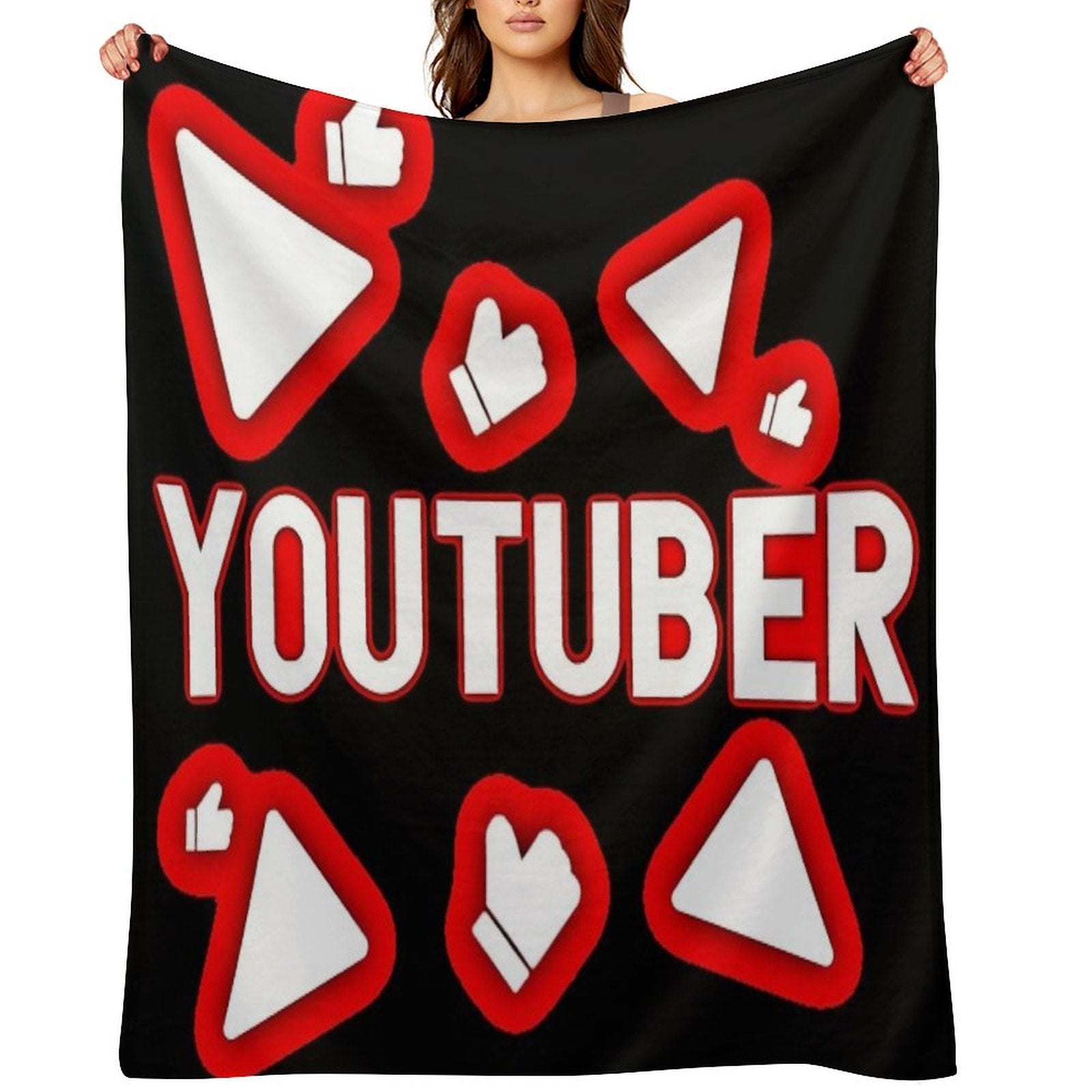YouTuber Splash Design Velvety-soft Throw Blanket