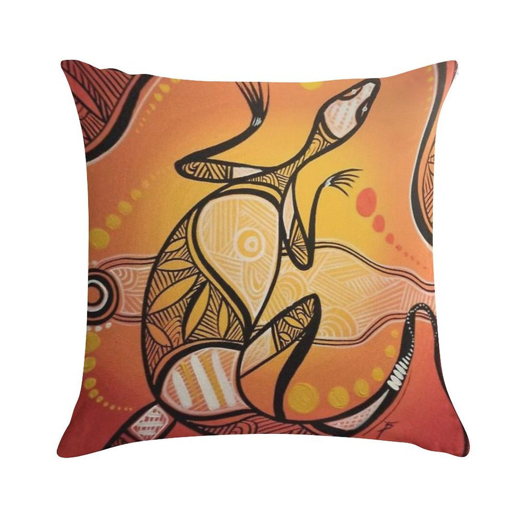 Australian Aboriginal Art Soft Style Accent Throw Pillow