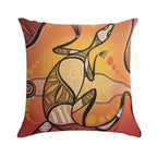 Australian Aboriginal Art Soft Style Accent Throw Pillow