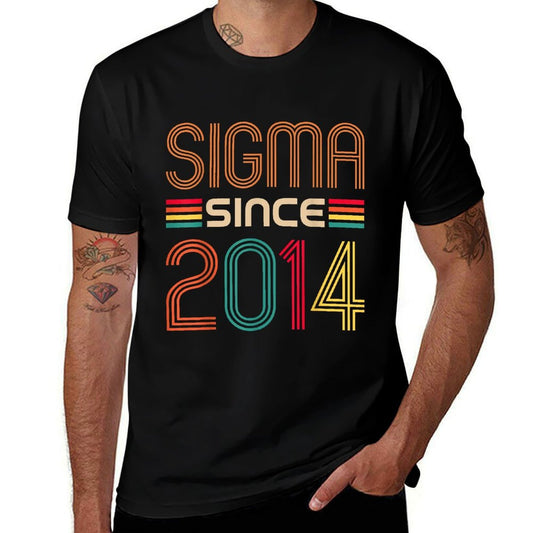 Sigma Since 2014 11th Birthday Retro Funny Slang Sigma Rizz  Vintage-inspired T-Shirt