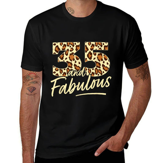 35 Year Woman Leopard Fabulous 35th Birthday  Classic T-Shirt